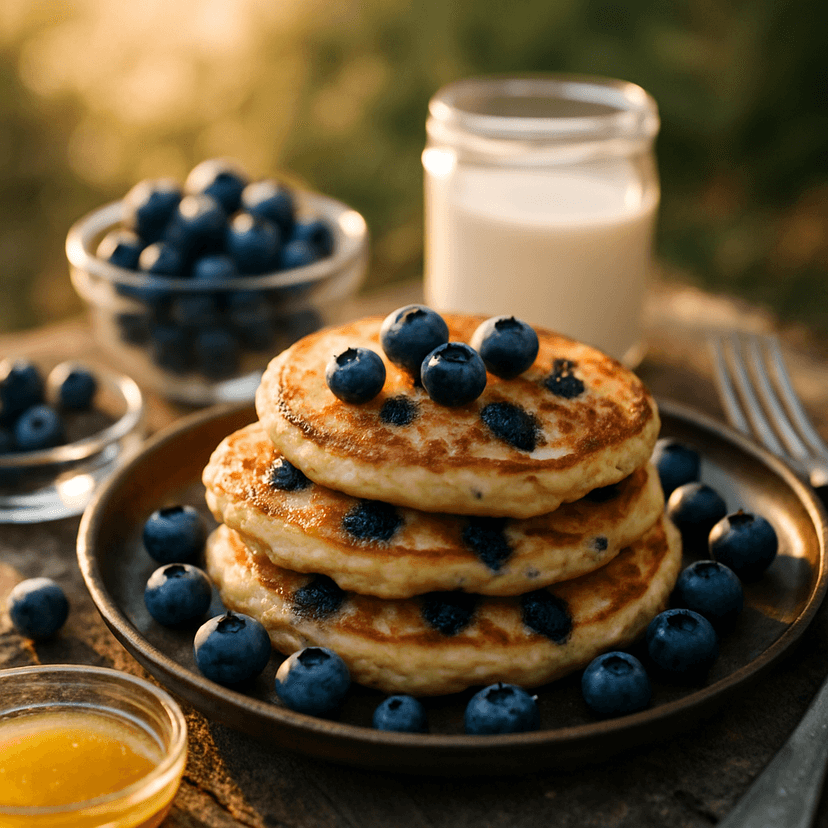 Blueberry Campfire Pancakes