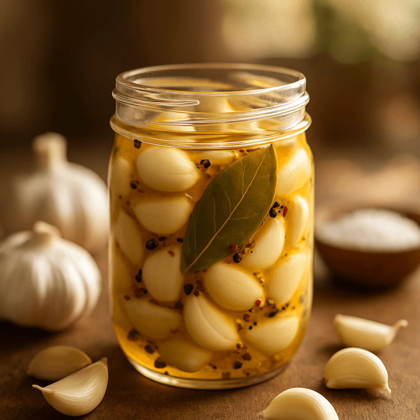 Tangy Sweet Pickled Garlic Cloves