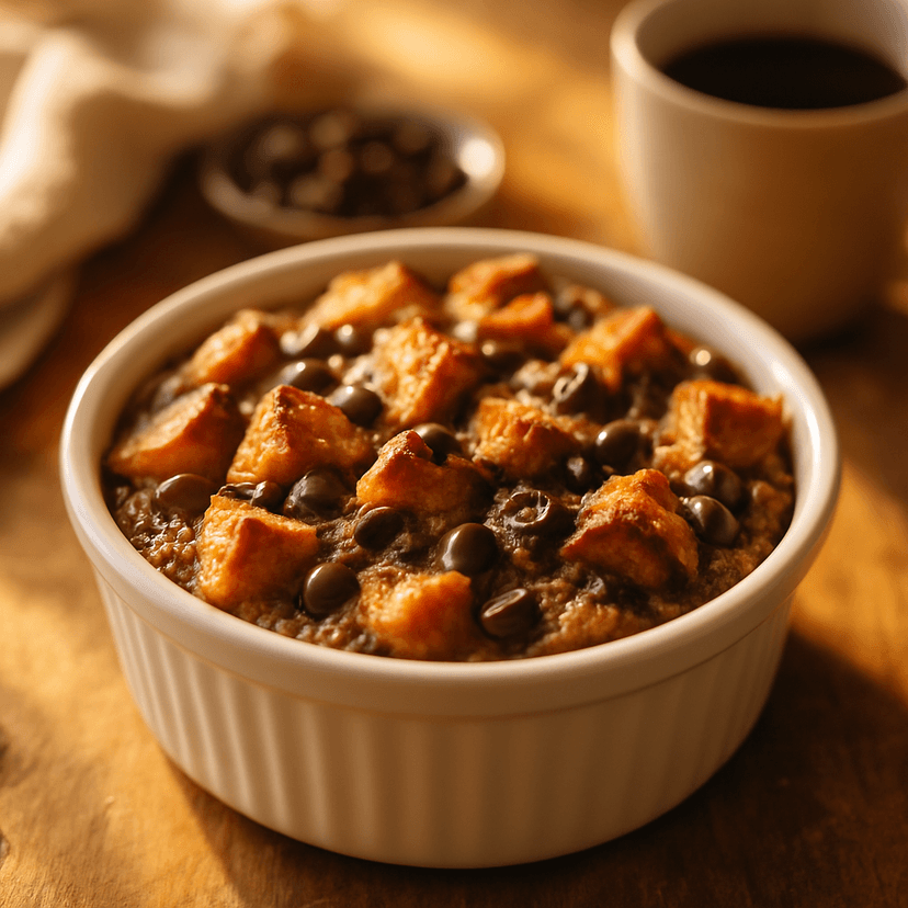 Mocha Brioche Bread Pudding