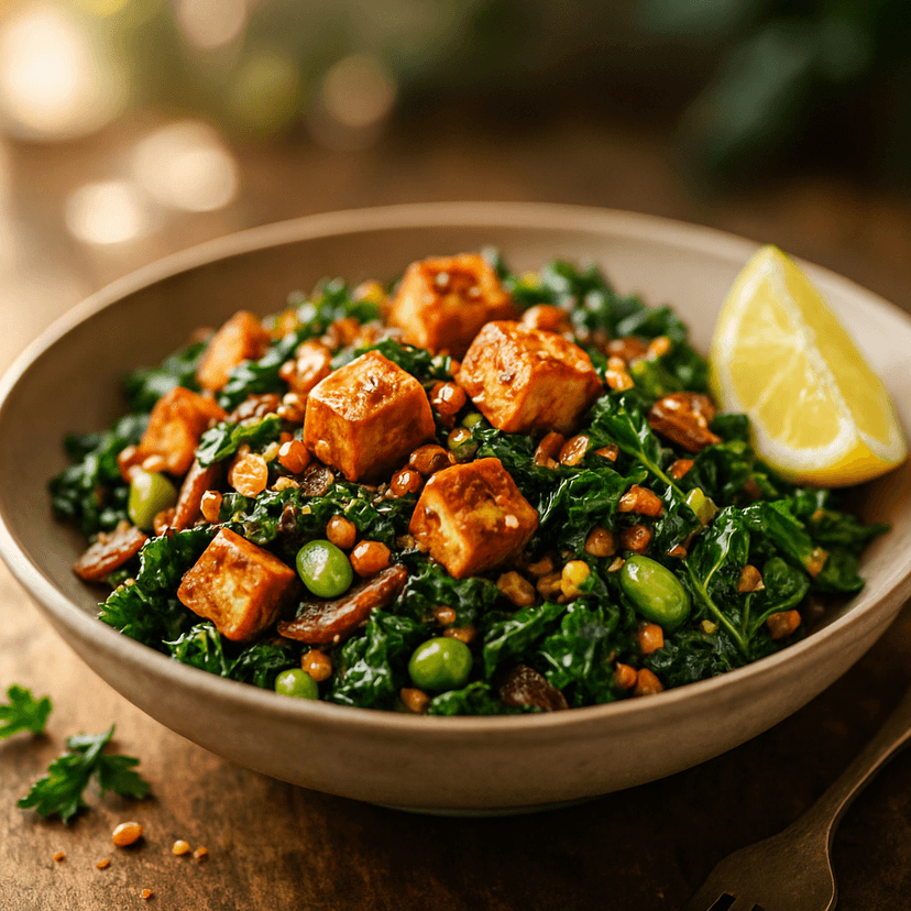 Low-Carb Protein-Packed Tofu and Greens Stir-Fry