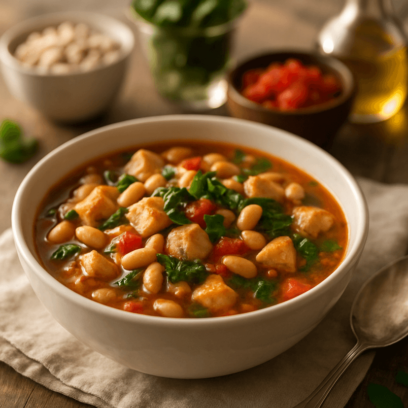 Lean White Kidney Bean Chicken Chili