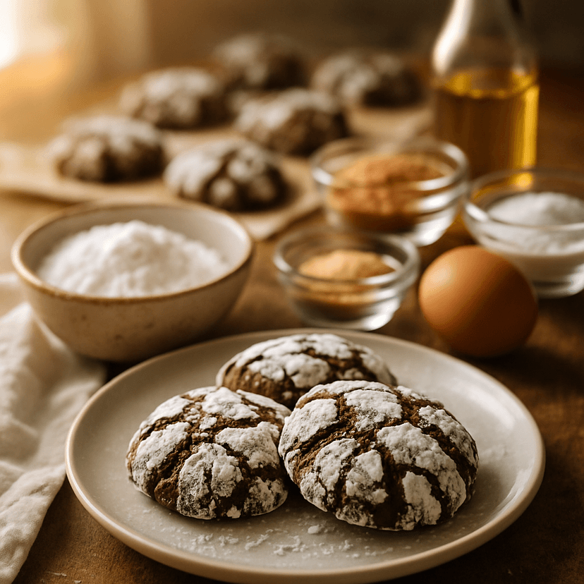 Quick Chewy Chocolate Crinkle Cookies