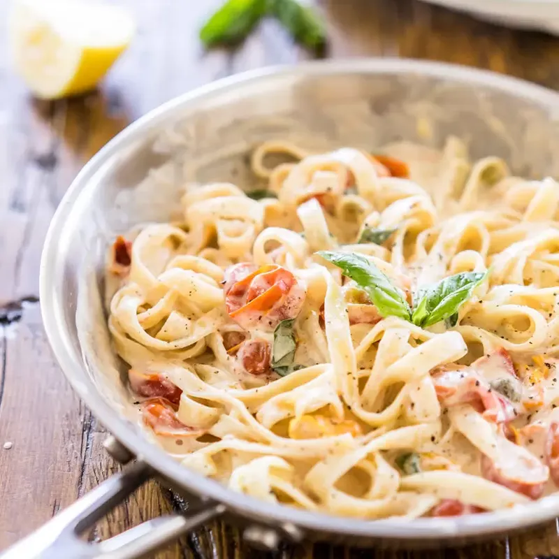 Creamy Vegan Fettuccine with Cashew Sauce