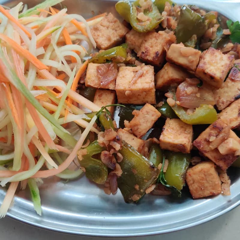 Tangy Tofu Capsicum Stir Fry