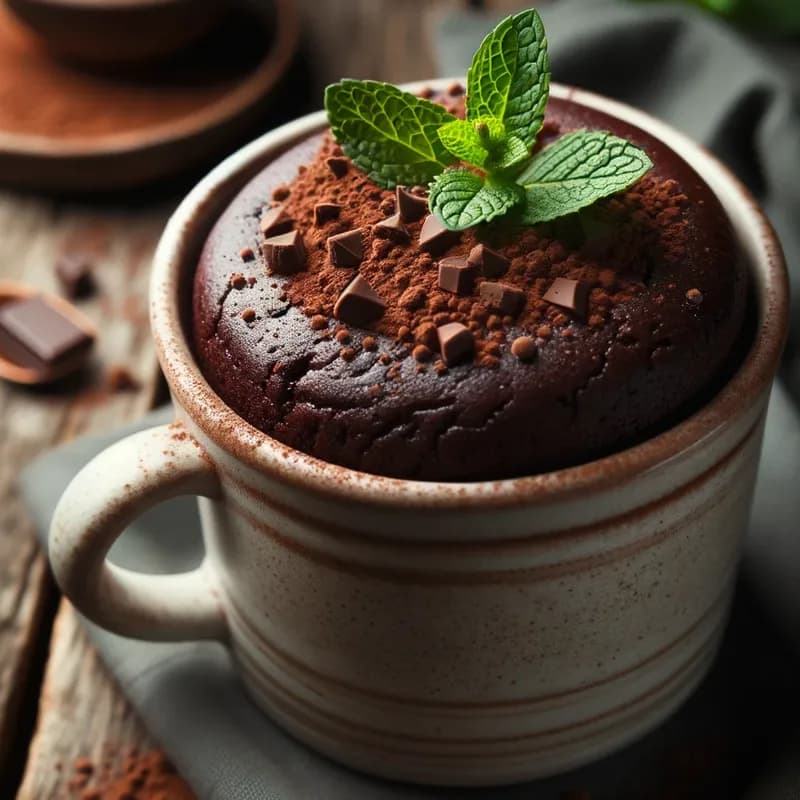 Vegan Double Chocolate Chip Mug Cake