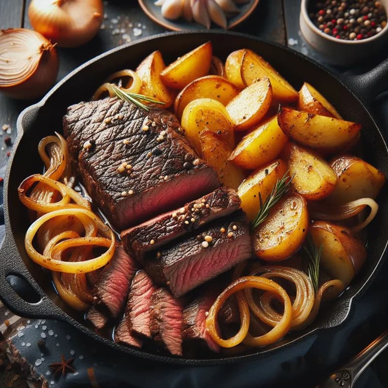 Savory Flank Steak and Potato Skillet