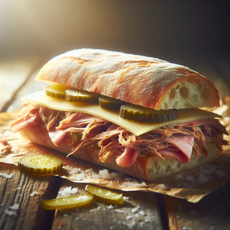 Crunchy Ciabatta Cuban Sandwich