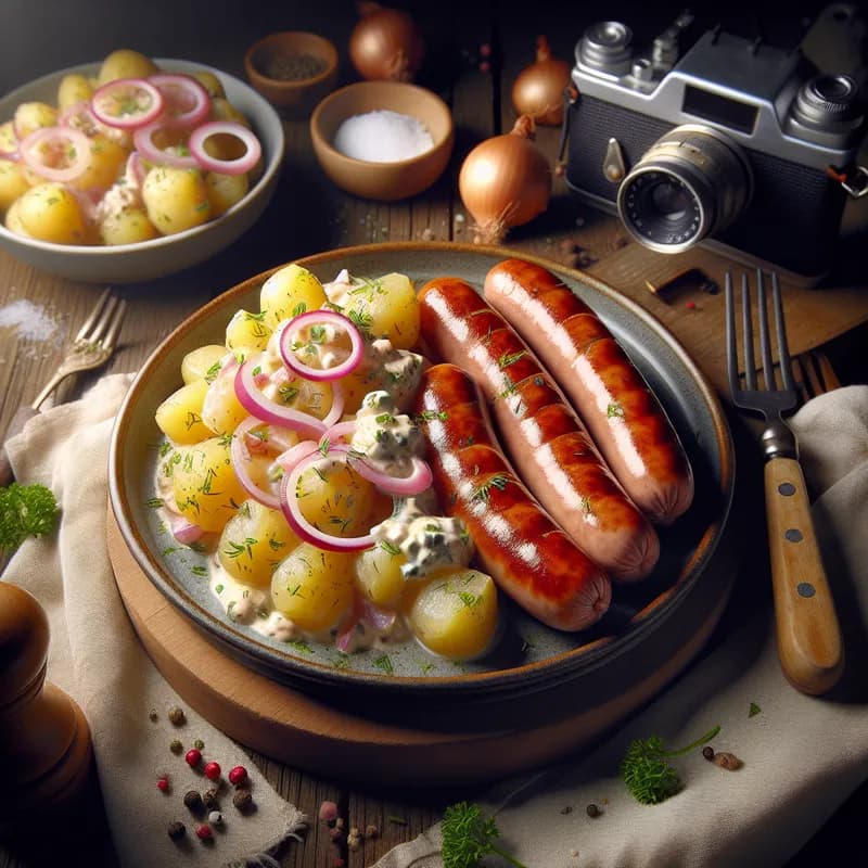 Classic Bockwurst with Creamy Potato Salad image