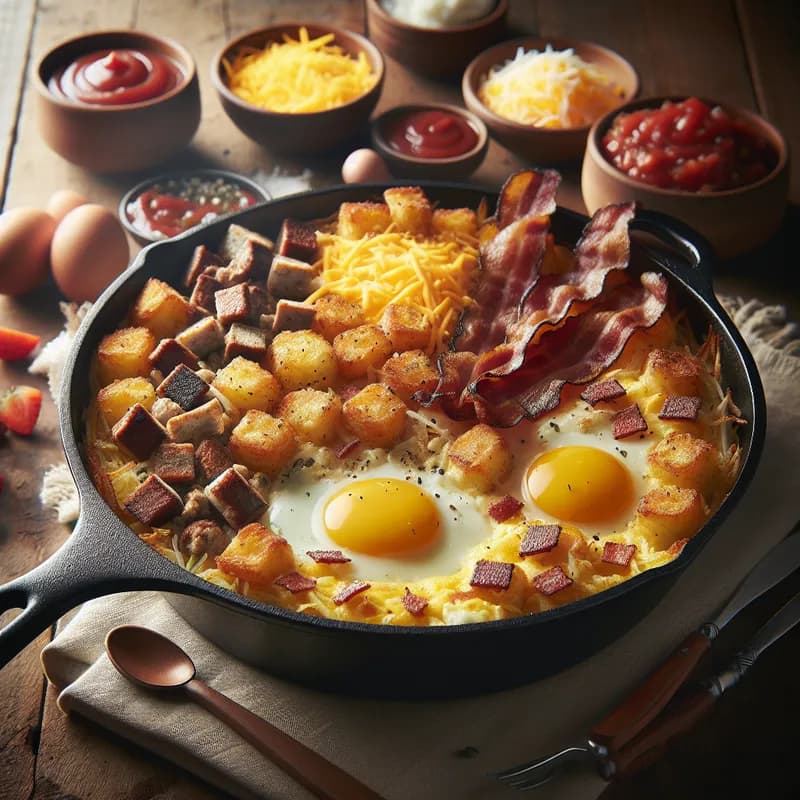 Hearty Dutch Oven Breakfast Bake